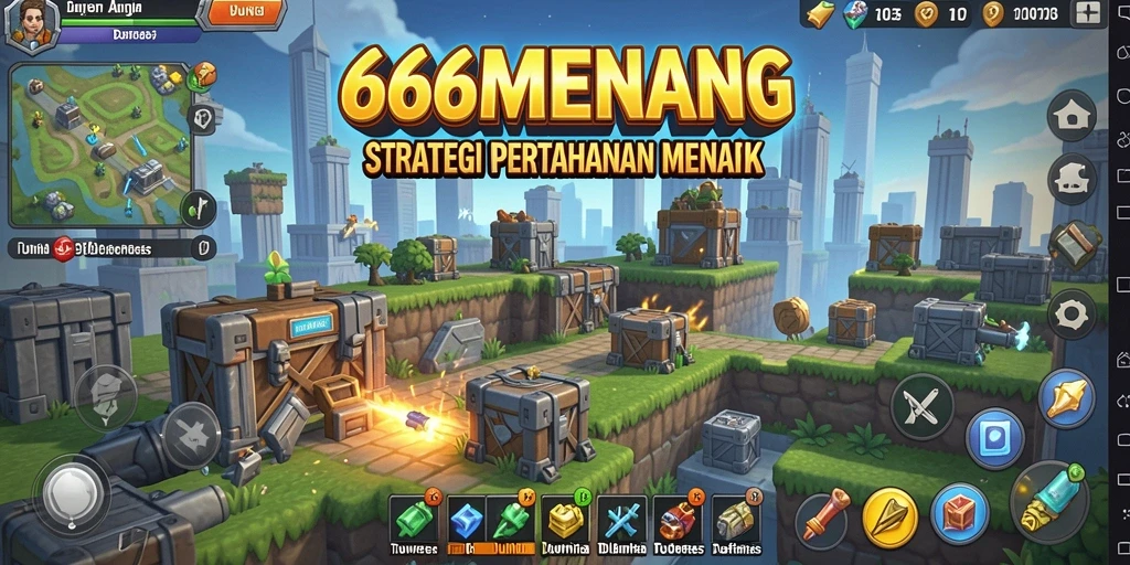 Tampilan menarik dari gameplay Tower Defense di 666MENANG.