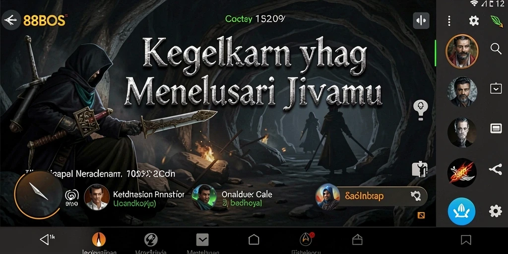 Tangkapan layar menunjukkan momen menakutkan dalam gameplay 88BOS.