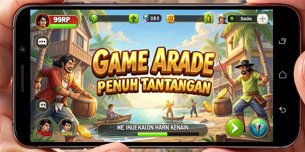 Tangkapan layar 99RP menunjukkan aksi gameplay Arcade yang seru.
