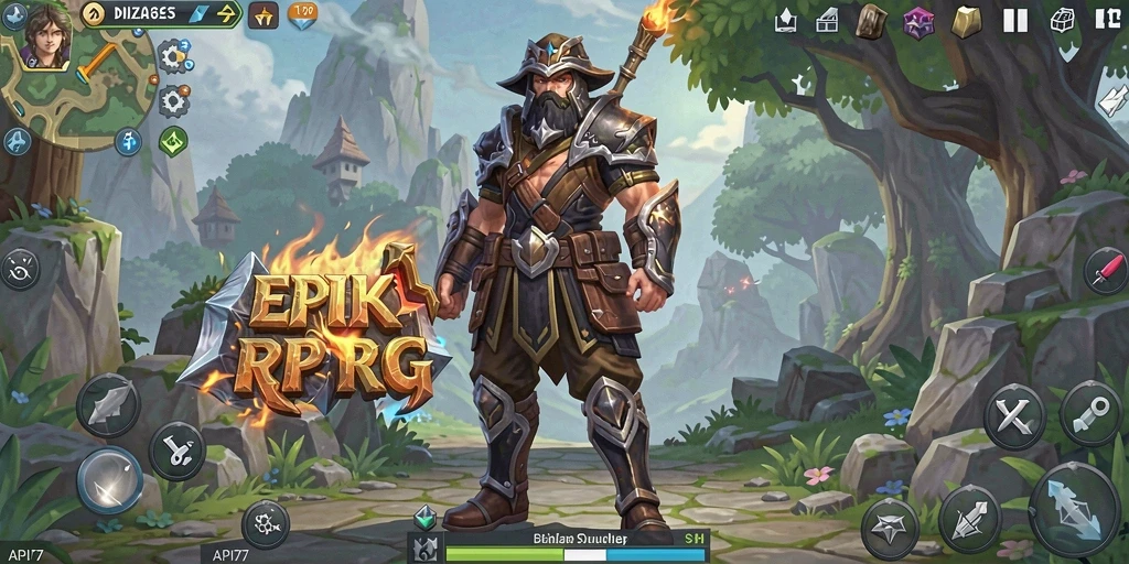 Tampilan gameplay RPG yang seru dan mendebarkan.
