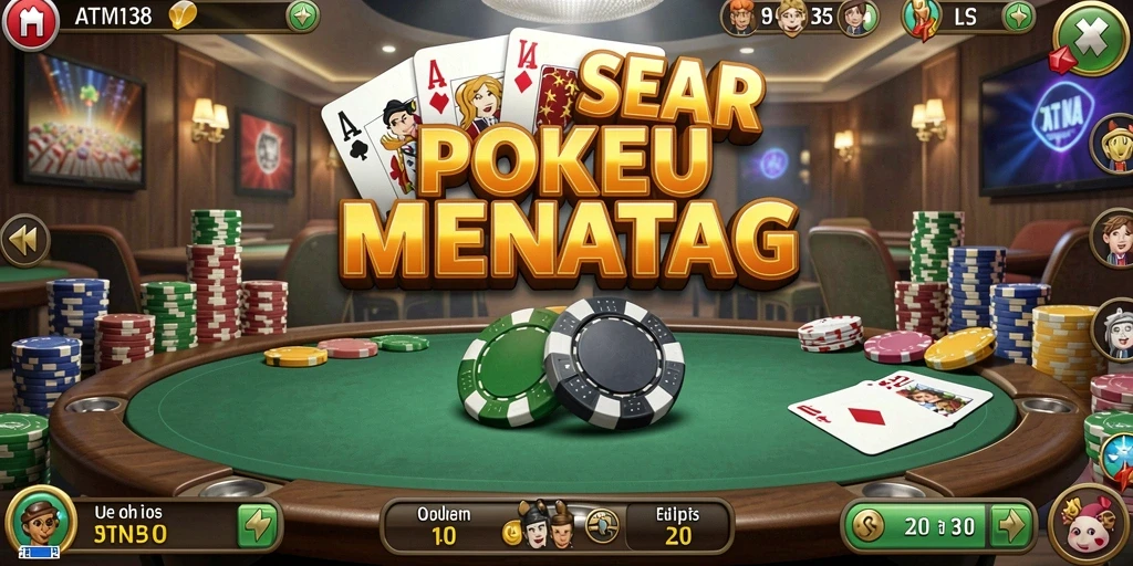 Tampilan gameplay seru dari permainan poker di ATM138.