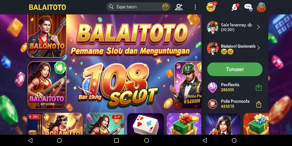 Tangkapan layar utama BALAITOTO menampilkan keseruan permainan Slot.