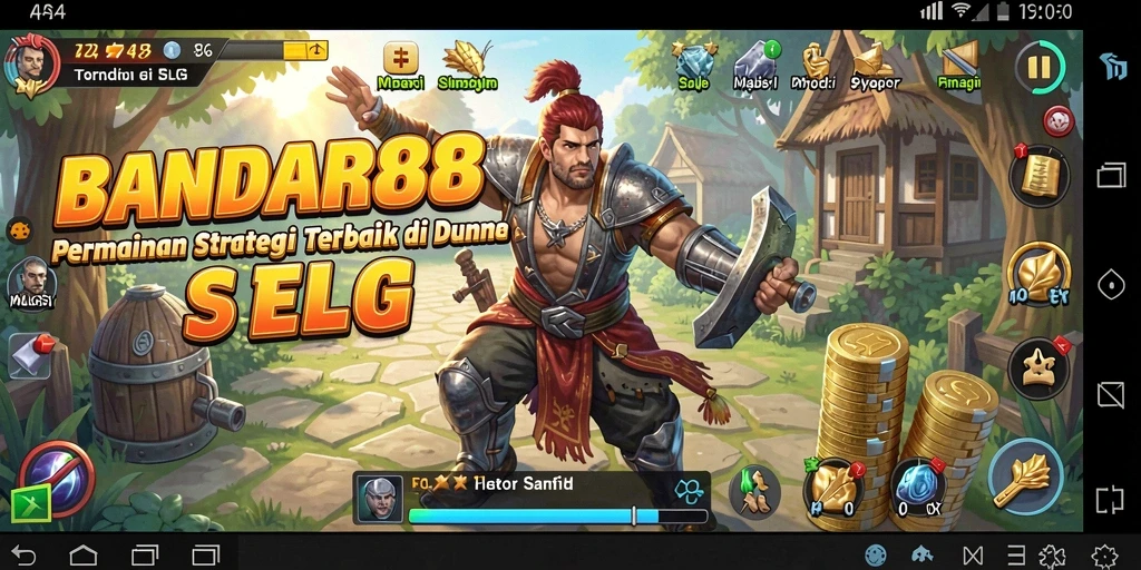 Tangkapan layar gameplay BANDAR88 menampilkan aksi strategi yang intens.