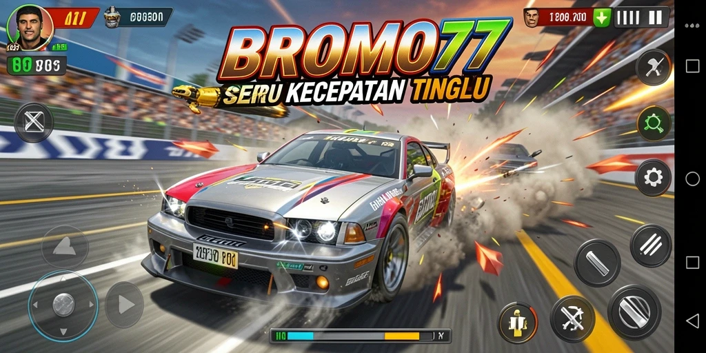 Tampilan gameplay balap yang menegangkan dan kompetitif.