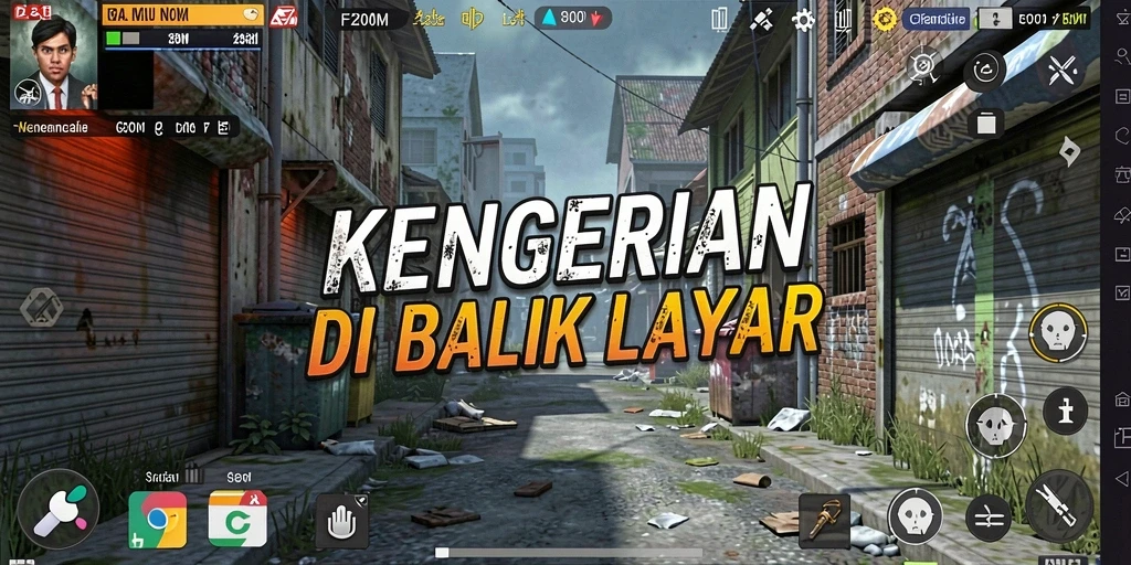Tampilan gameplay F200M yang menyeramkan dan mencekam.