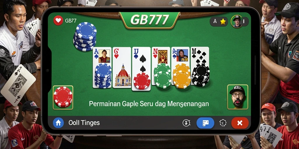 Tampilan gameplay seru dalam permainan Gaple GB777.