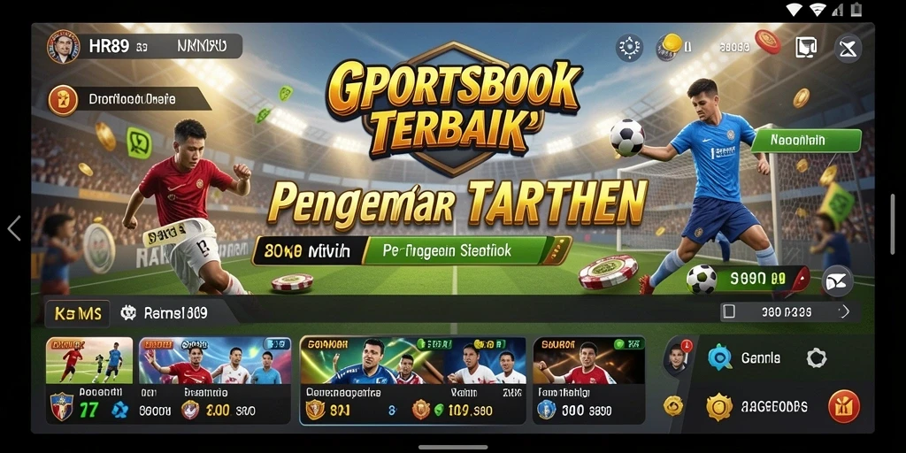 Tampilan gameplay aktif dari HR89 yang menampilkan fitur taruhan olahraga.