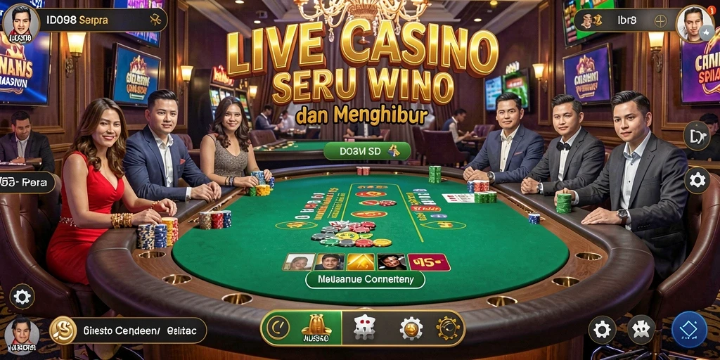 Screenshot gameplay Live Casino dengan dealer profesional di ID098.