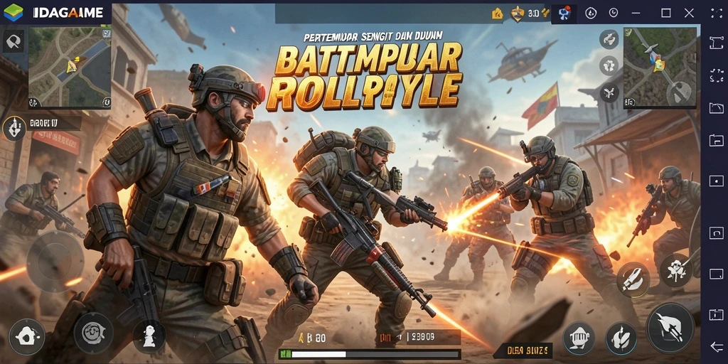 Gameplay seru dan menegangkan dalam IDAGAME Battle Royale.