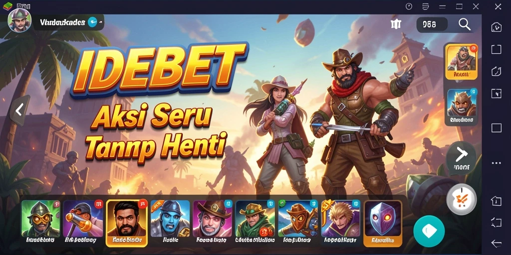 Tampilkan aksi mendebarkan dalam gameplay IDEBET.