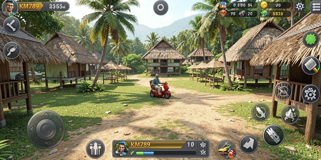 Screenshot utama KM789 menampilkan aksi gameplay yang seru dan penuh warna.
