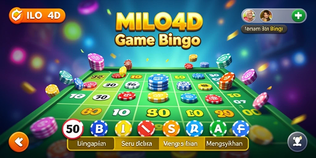 Tampilan gameplay yang menarik dari MILO4D dan fitur Bingo yang menyenangkan.