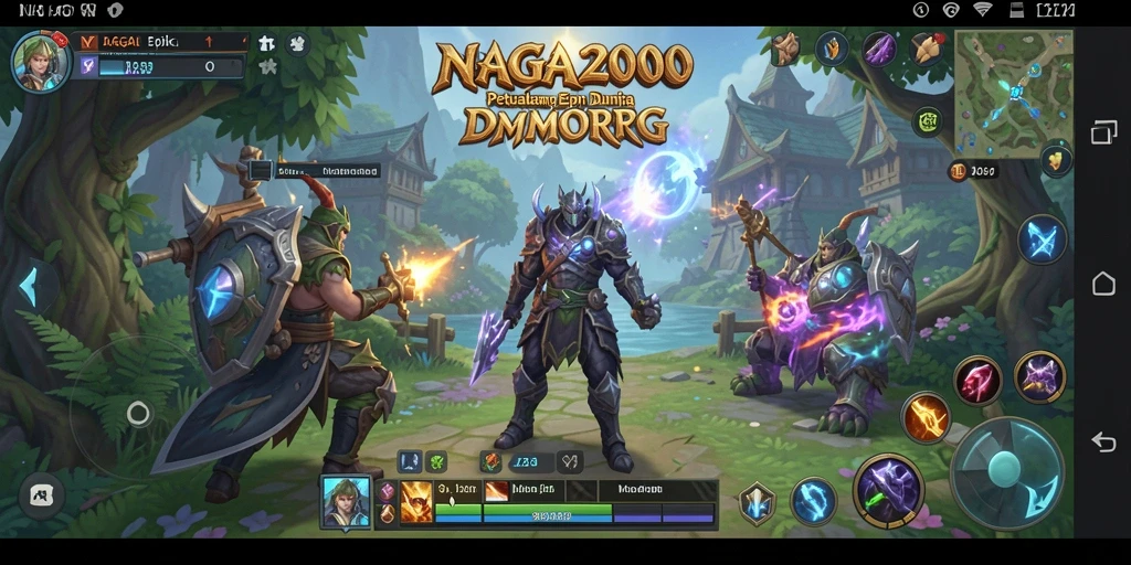 Tampilan gameplay NAGA2000 yang menakjubkan dalam dunia MMORPG.