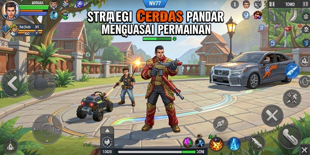 Tampilan gameplay NV77 yang strategis dan menantang.