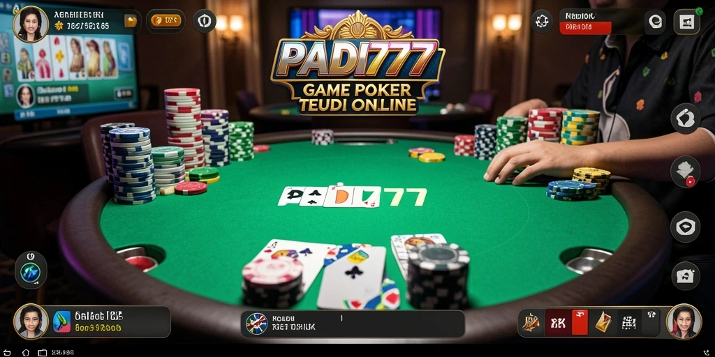 Screenshot utama PADI777 menunjukkan keseruan bermain Poker secara online.