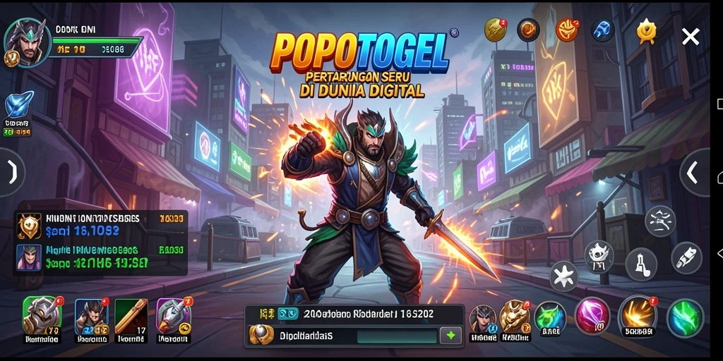 Tampilan menegangkan dalam pertarungan karakter di POPOTOGEL.