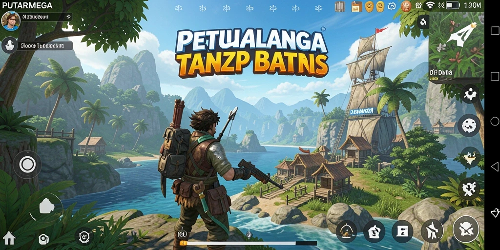 Tampilan gameplay PUTARMEGA yang mendebarkan di dunia terbuka.