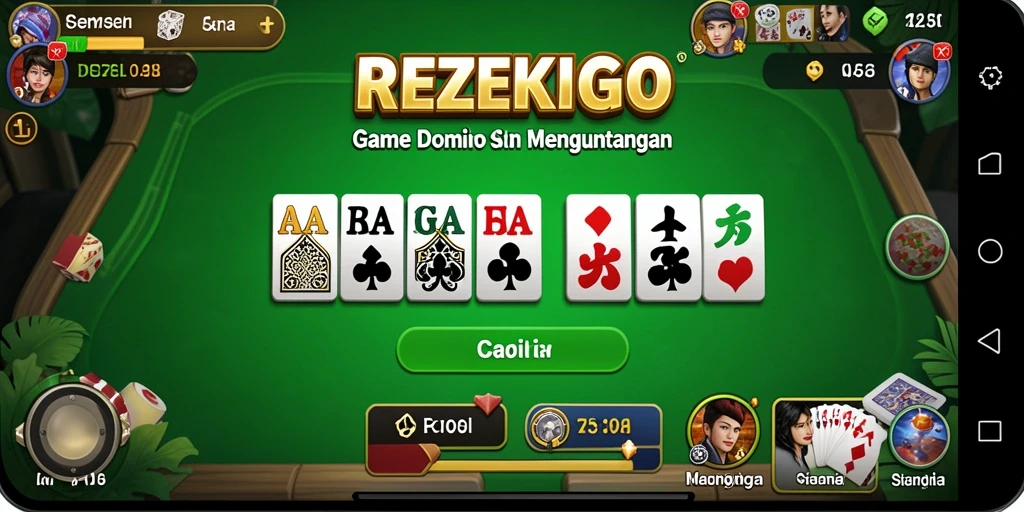 Tampilan gameplay domino yang menantang dan seru.