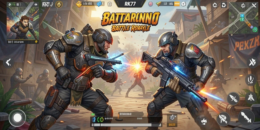 Gameplay seru Battle Royale dengan pertarungan intens.