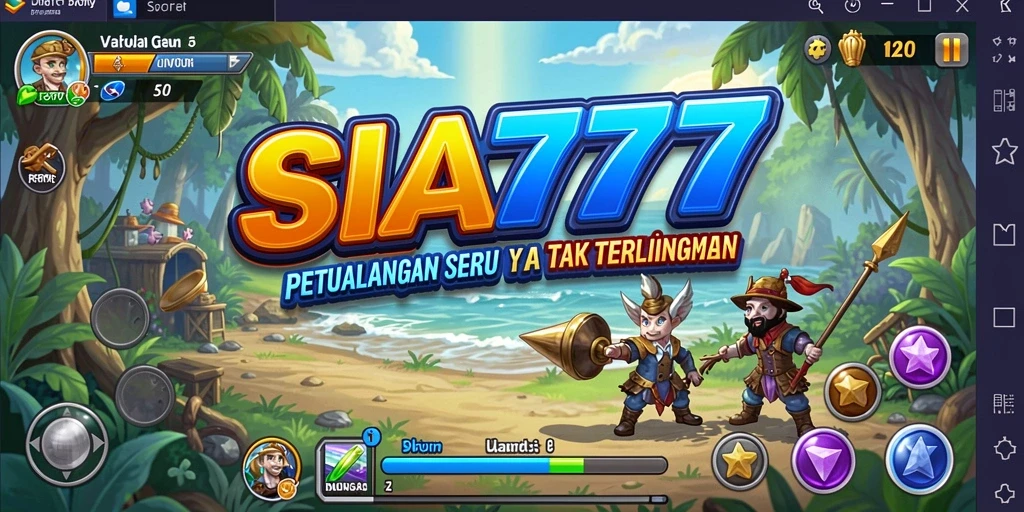 Tangkapan layar menunjukkan pemain menjelajahi dunia yang penuh petualangan.