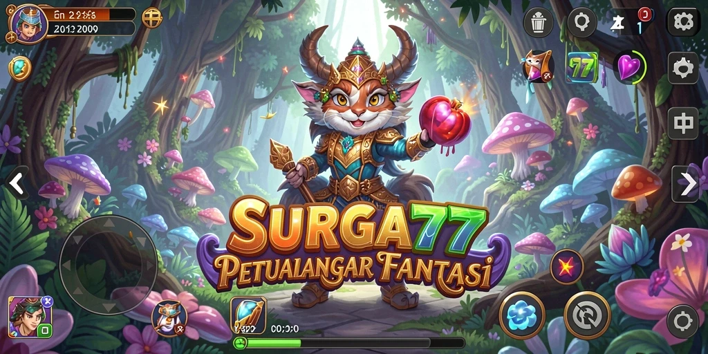 Tampilan gameplay <strong>SURGA77</strong> yang menampilkan aksi petualangan yang mendebarkan.