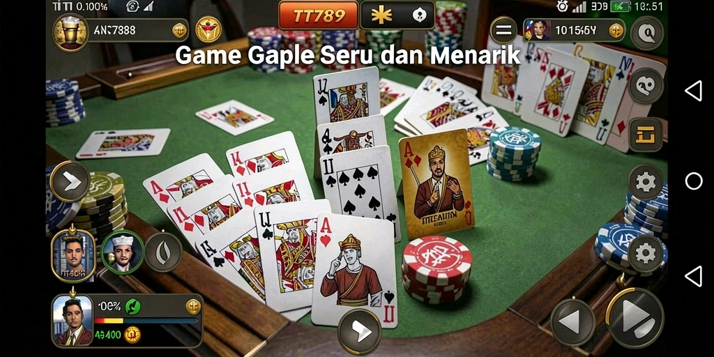 Screenshot menampilkan gameplay seru dari game Gaple TT789.