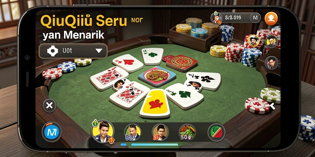 Tampilan gameplay QiuQiu di V07 yang seru dan menegangkan.